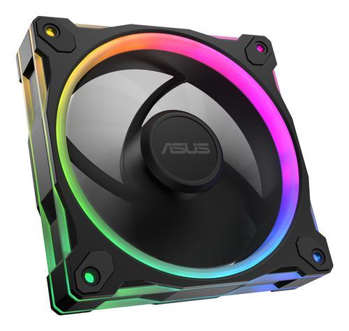ASUS PRIME MR120 ARGB VENTOLA PER CASE DA 120 mm SPESSORE TELAIO 28 cm 20 LED ARGB COMPATIBILI CON AURA SYNC PER ILLUMINAZIONE DA ENTRAMBI I LATI MASSIMO 21 dB DI RUMORE NERO
